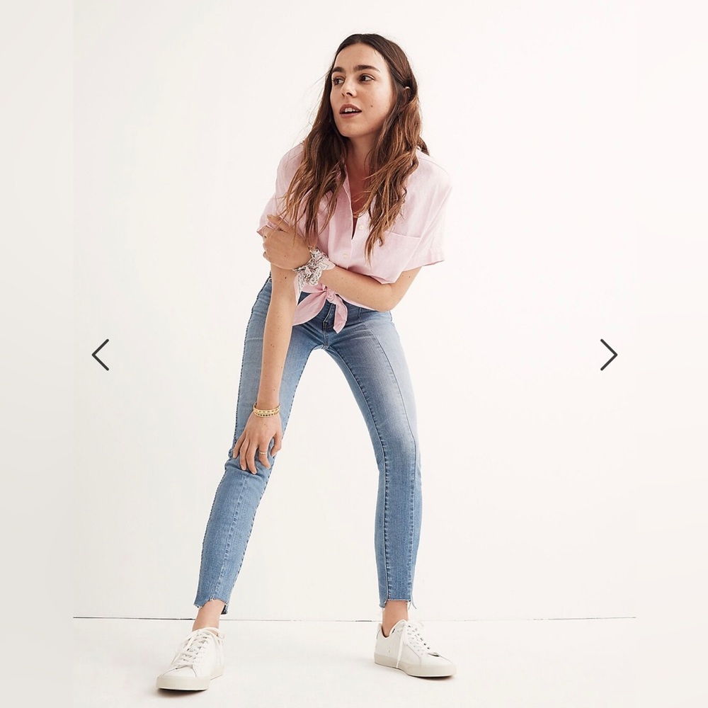 9" High-Rise Skinny Jeans: Seamed Step-Hem Edition